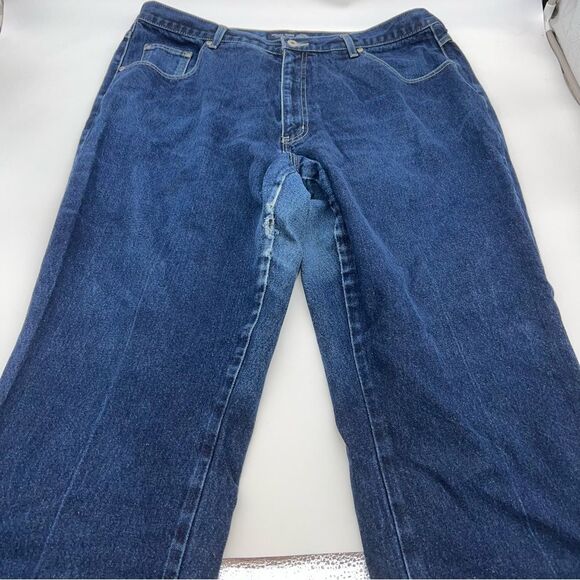 Venezia Jeans Clothing Co 100% Cotton Mom Dark Wash Straight Leg Denim Jeans-22 - Picture 5 of 13